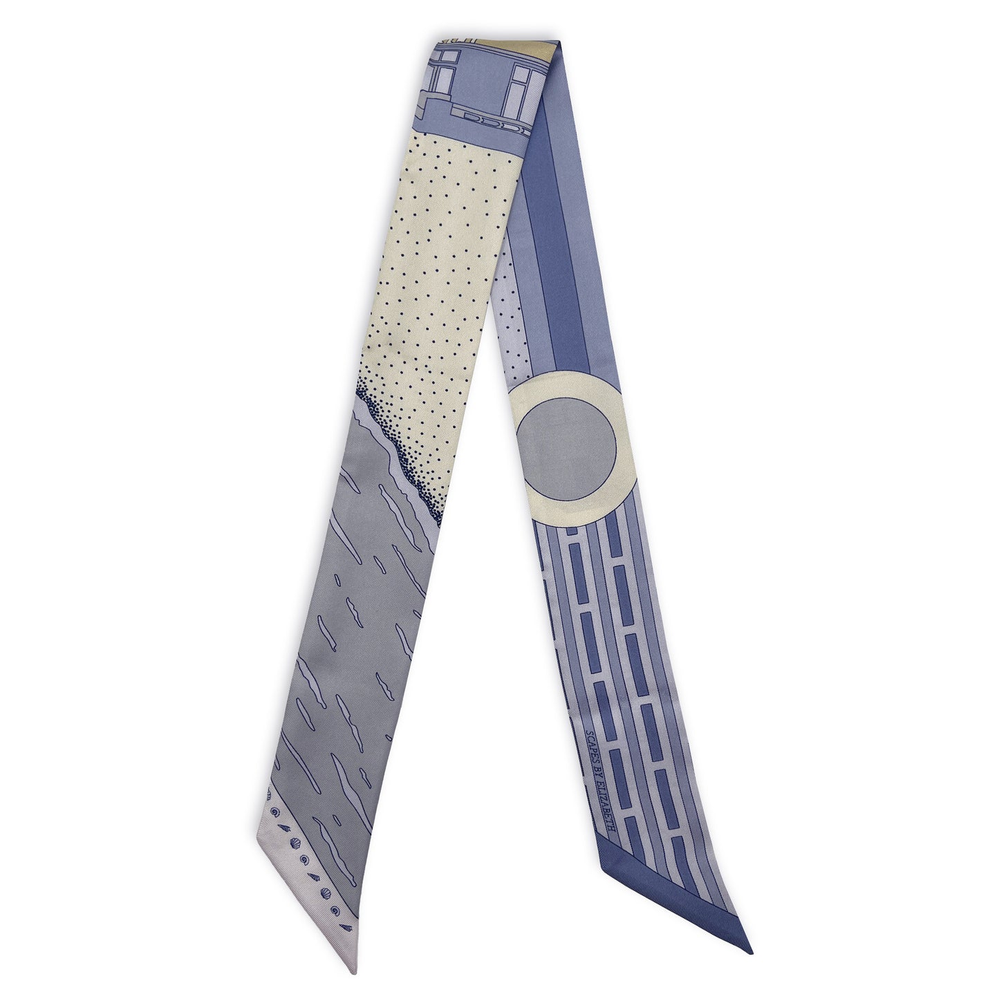 MIAMI BEACH SILK SKINNY IN COOL BLUE