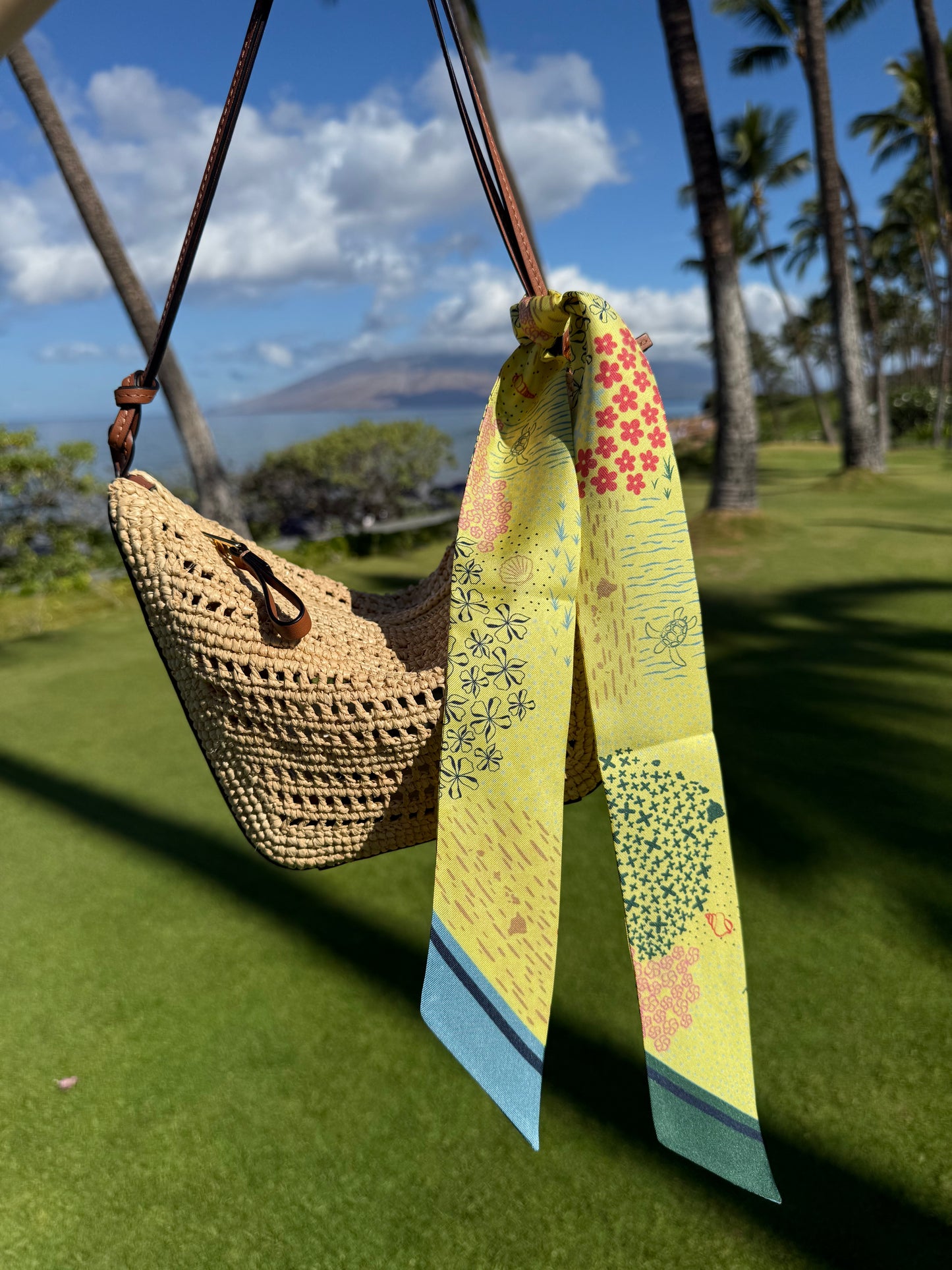 HAWAII SILK SKINNY IN PINEAPPLE YELLOW